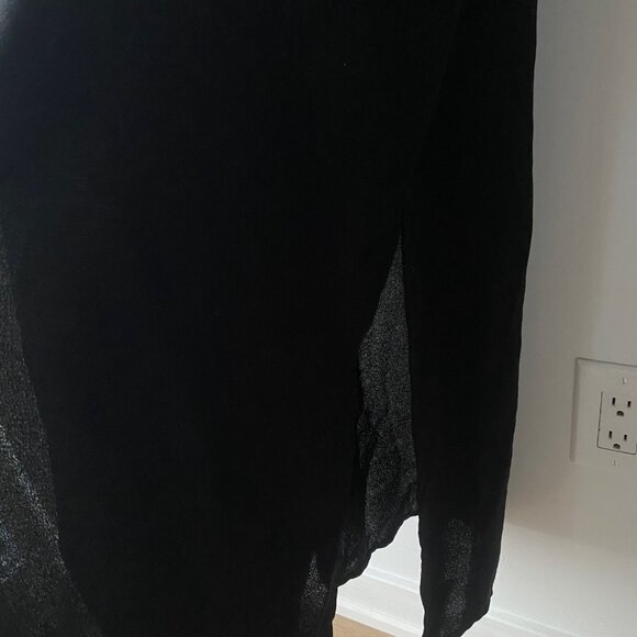 Vintage Black Button Up Maxi Dress - Picture 6 of 6